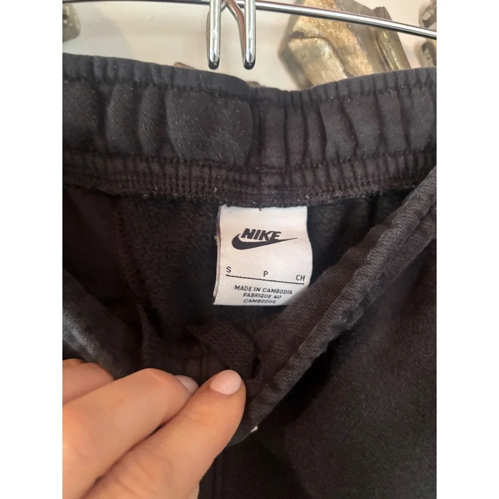 Nike Fleece Joggers Black Athleisure Sweatpants Tapered Size‎ S